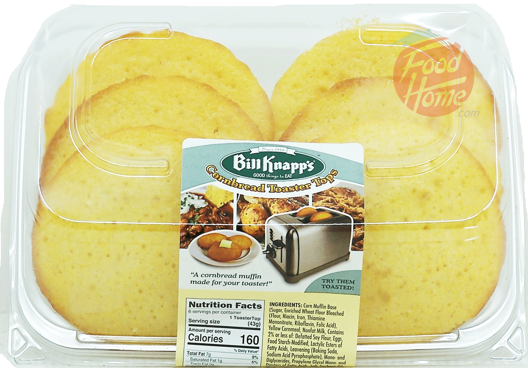 Bill Knapp's Toaster Tops cornbread muffins shaped for your toaster, 6-count Full-Size Picture